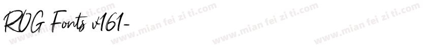 ROG Fonts v161字体转换